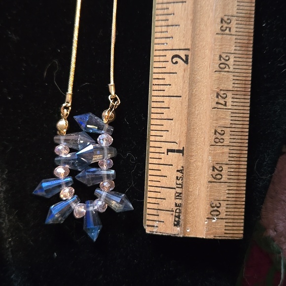 Blue And White Crystals Necklace - Picture 7 of 8